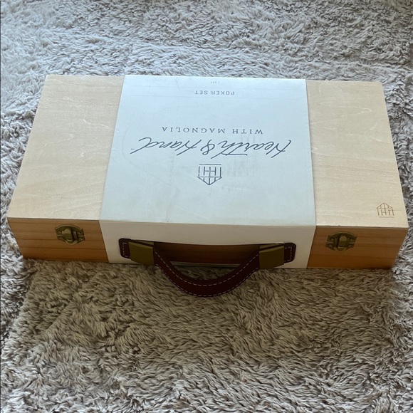 Hearth & Hand Natural Wood Poker Set with Black Label and Brown Handle - Picture 5 of 8